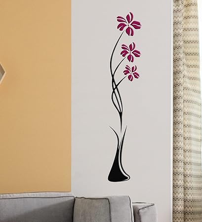 Flower Vase Wooden Wall Decoration.
