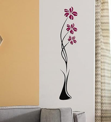 Flower Vase Wooden Wall Decoration.