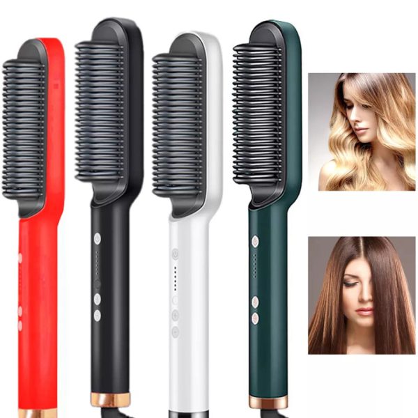 Hair Straightener Iron Brush Straight Hair Comb