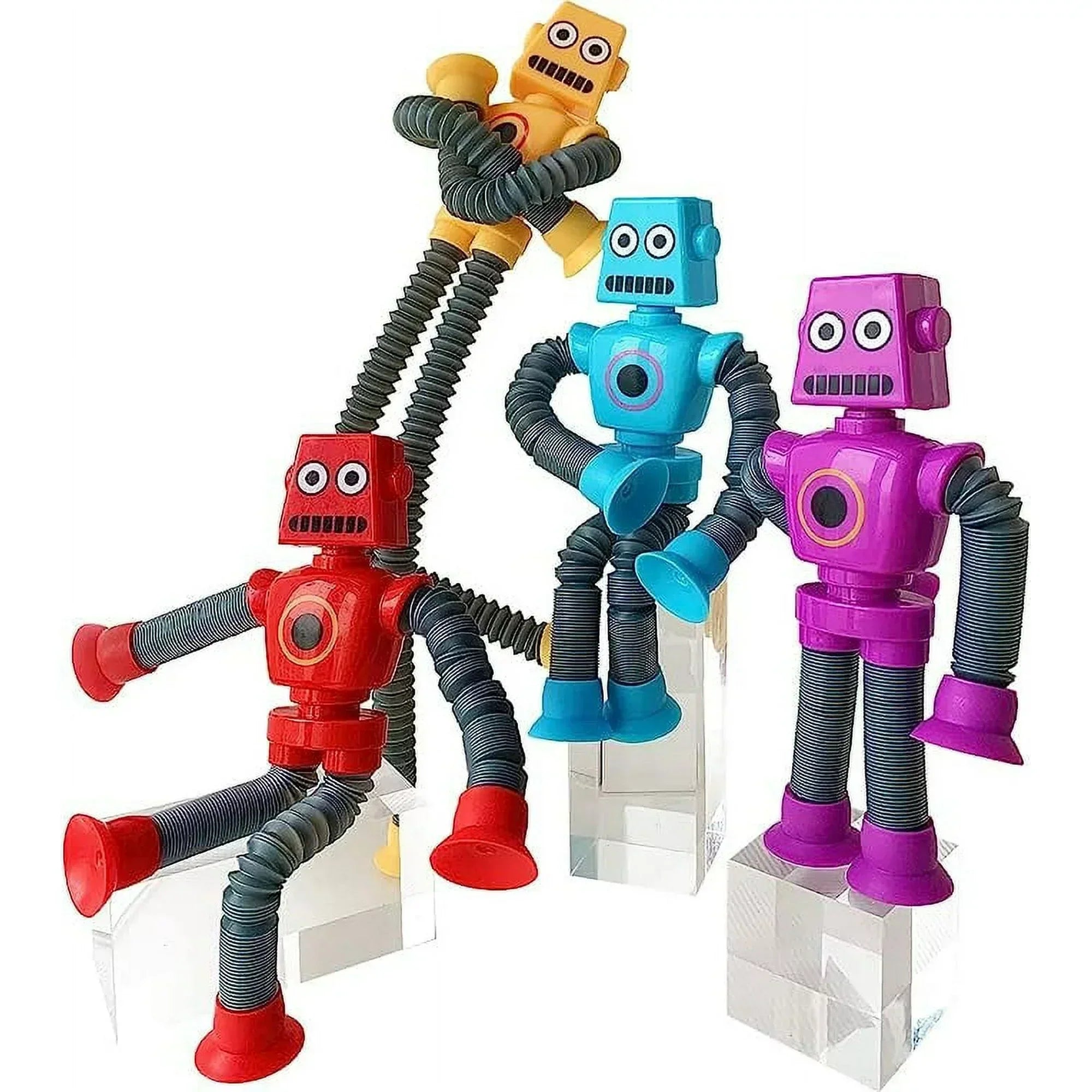 Telescopic Suction Cup Robot Toy  (random Color)