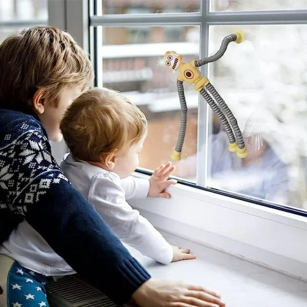 Telescopic Suction Cup Robot Toy  (random Color)