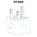 Apple 20\35W Fast USB-C Power Adapter 3 Pin + Free Premium Charging Cable Choice For You