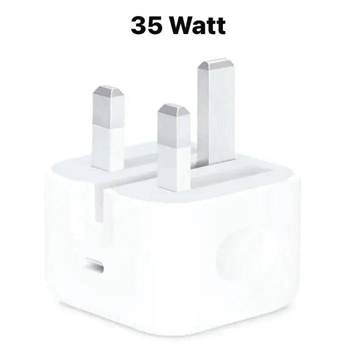 Apple 20\35W Fast USB-C Power Adapter 3 Pin + Free Premium Charging Cable Choice For You