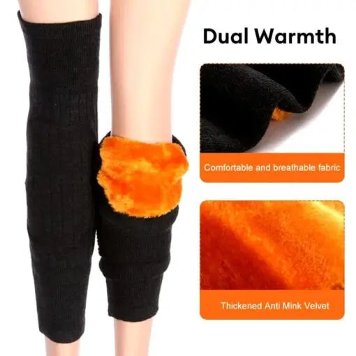 1 Pair Warm Woolen Knee Pads QH BRAND
